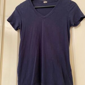 J. Crew women’s Navy Blue V-Neck Short Sleeve Tee. Small.  Used